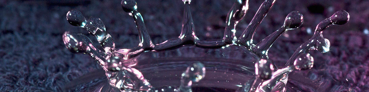 Physics with image of water droplet